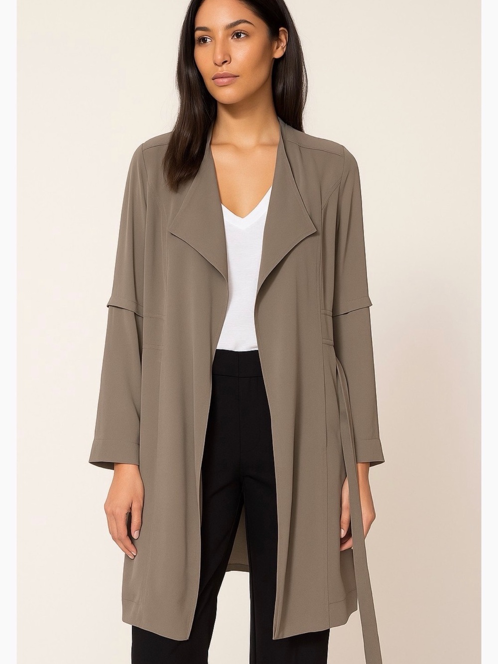 Aritzia Babaton Quincey Open-Front Drape Trench Coat Jacket - #168